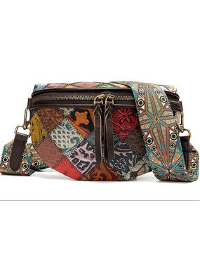 Retro Patchwork Crossbody
